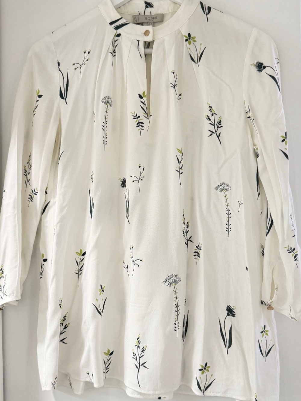 Hobbs London - Women's Blouse - 3/4 Sleeve - Floral Top - Size 4